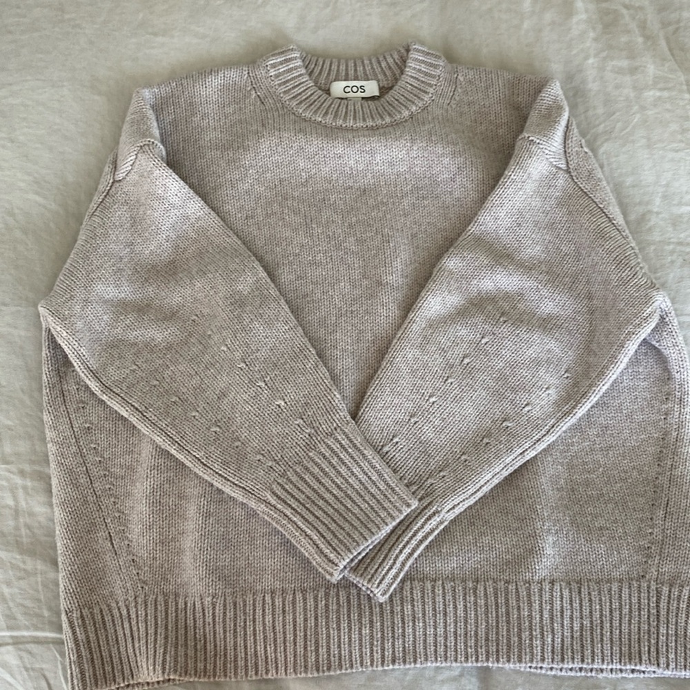 COS Chunky Wool Crew Neck Sweater S EUC